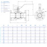 Кран DENDOR F3515 DN 25 PN 40 шаровой фланцевый 2
