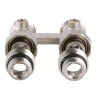Узел радиаторный Valtec VT.345K 1/2" x 3/4" (евроконус) PN 10 для нижнего подключения прямой, в комплекте с адаптерами 3