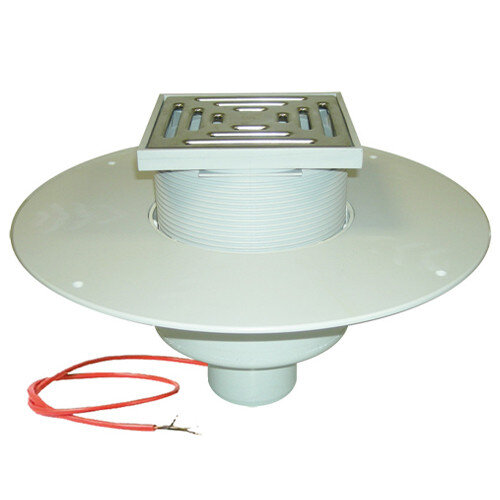 Кровельная воронка HL62.1BP/1 DN 110 для ПВХ-мембран с электрообогревом для плоской эксплуатируемой кровли