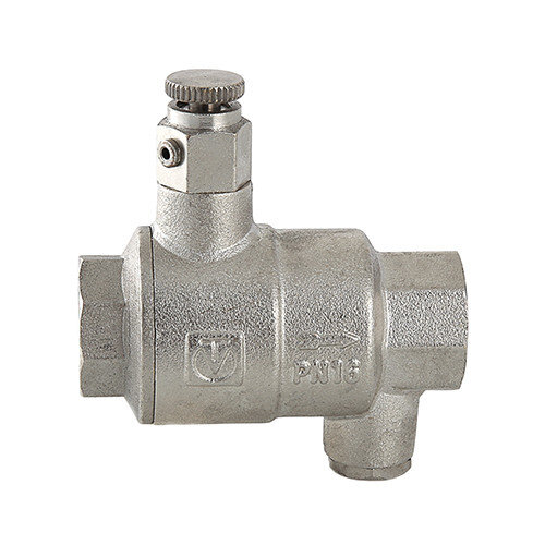 Клапан обратный VALTEC VT.171.N.05 3/4" DN 20 PN 40 пружинный резьбовой, с дренажем и воздухоотводчиком, латунный с никелевым покрытием