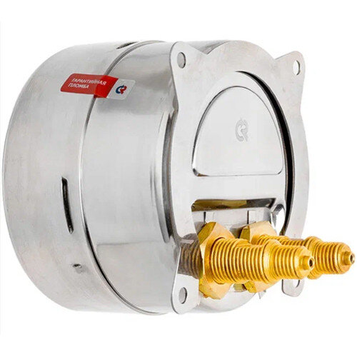 Манометр РОСМА ТМ2ж-520ТЭКТ (0...0,6 MПa) Дкорп=100мм кл. 1,5 2хM12х1,5 железнодорожный двухштуцерный без подсветки, эксцентрический УТ-00043274