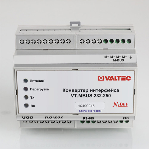 Конвертер интерфейса VALTEC VT.MBUS.250.24 M-BUS проводной 2