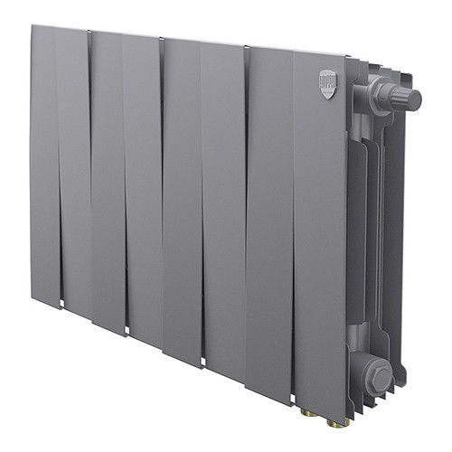 Радиатор биметаллический Royal Thermo PianoForte 300 VD (8 секций) Silver Satin