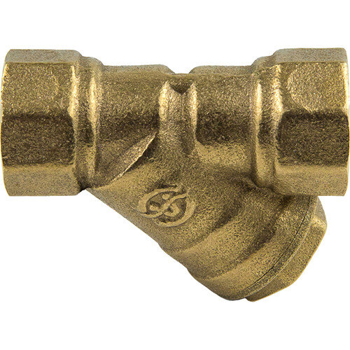 Фильтр сетчатый латунный Aquasfera 4006 DN 40 PN 20 резьба - 1 1/2'', косой, с магнитной вставкой, резьбовой ВР-ВР, 4006-05