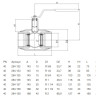 Кран шаровой NAVAL 284159 DN 50 PN 40 стальной стандартнопроходный резьбовой (Вн) 2