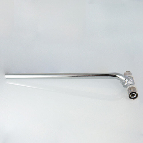 Тройник переходной VALTEC VTm.282.L DN 20x15x16 PN 10 L=300 левый с хромированной трубкой латунный никелированный