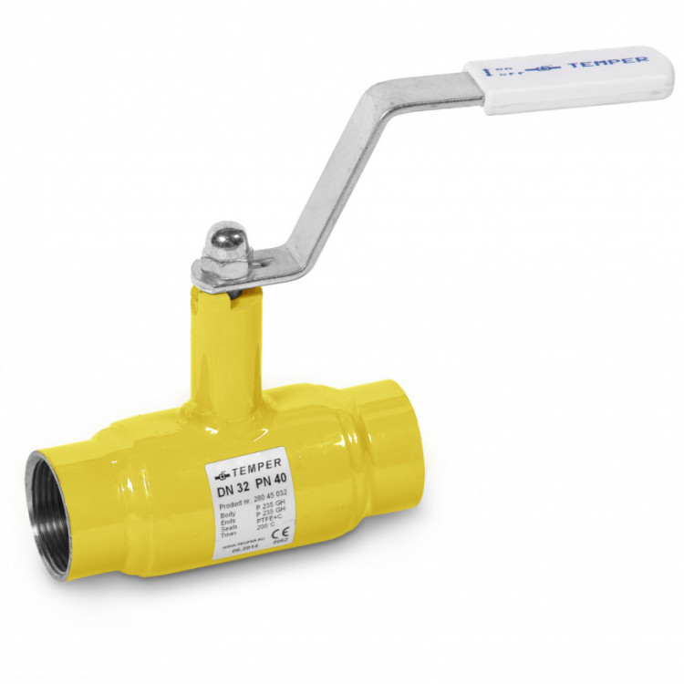 Кран шаровой газовый TEMPER 38020015 стандартнопроходной муфтовый DN 15 PN 40