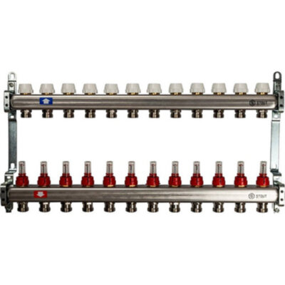 Коллектор STOUT с расходомерами 12 выходов