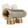 Коллектор распределительный STOUT SMB 6851 2 отвода ВР-НР 3/4" DN 20 PN 10 с запорными клапанами 3