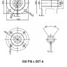Фланец переходной Benarmo 1140RA.CF01 ISO F10 вал 20 шпонка 6 x ОСТ А DN 44 чугунный 3