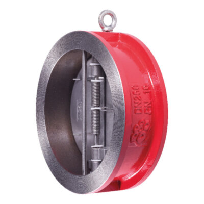 Клапан обратный двухстворчатый РАШВОРК 400 Ду125 Ру16 межфланцевый чугунный