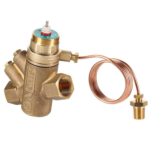 Автоматический регулятор перепада давления Valtec VT.043.GA 3/4" DN 20 PN 25 настраиваемый с регулирующим клапаном, 3-17 кПа