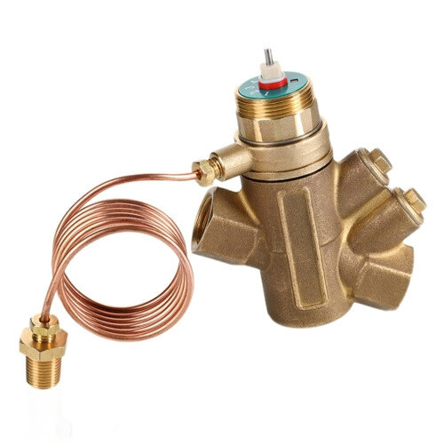 Автоматический регулятор перепада давления Valtec VT.043.GA 3/4" DN 20 PN 25 настраиваемый с регулирующим клапаном, 3-17 кПа