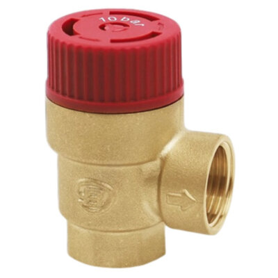 Клапан предохранительный Benarmo ВР 1/2"х1/2" DN 15х15 PN 16 Pср = 10 бар угловой латунный