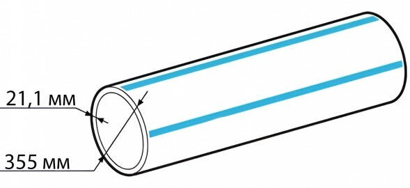 Труба ПНД 355х21,1 SDR 17 ПЭ 100 ГОСТ 18599-2001 питьевая