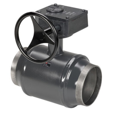 Кран шаровой Danfoss JiP Premium WW WG DN 600 PN 25 стальной стандартнопроходный под приварку с ручным редуктором