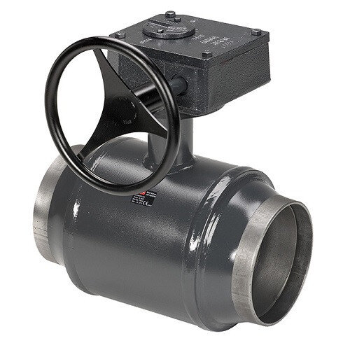 Кран шаровой Danfoss JiP Premium WW WG DN 600 PN 25 стальной стандартнопроходный под приварку с ручным редуктором