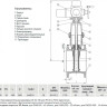 Задвижка VGA D21.04 DN 100 PN 10/16 фланцевая клиновая чугунная с электроприводом с обрезиненным клином 2
