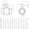 Кран шаровой NAVAL 235575 DN 350 PN 16 стальной полнопроходный фланцевый с редуктором 2