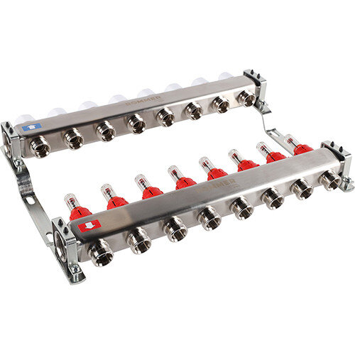 Коллектор ROMMER с расходомерами 8 выходов