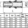 Муфта соединительная переходная латунная Aquasfera 8004 DN 16.4х20.4 PN 16, покрытие - никель, пресс, 8004-01 4