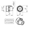 Латунный переходник VALTEC 1/2" для подключения датчика температуры VTr.424.N.M004 5
