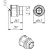 Клапан отсекающий VALTEC VT.539.N.04 1/2" DN 15 PN 10 для монтажа автоматического воздухоотводчика, латунный с никелевым покрытием 2