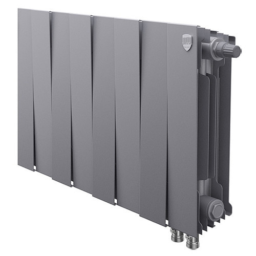 Радиатор биметаллический Royal Thermo PianoForte 300 VDR (8 секций) Silver Satin 2