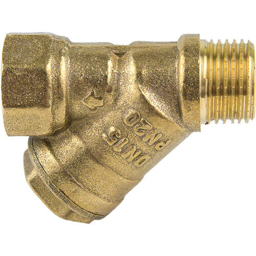 Фильтр сетчатый латунный Aquasfera 4002 DN 25 PN 20 резьба - 1'', косой, резьбовой ВР-НР, 4002-03