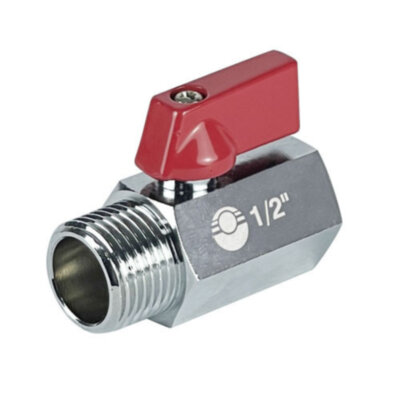 Кран шаровый VALFEX MINI VF.331 ВР-НР 1/2" Ду 15 Ру 10 никелированный латунный