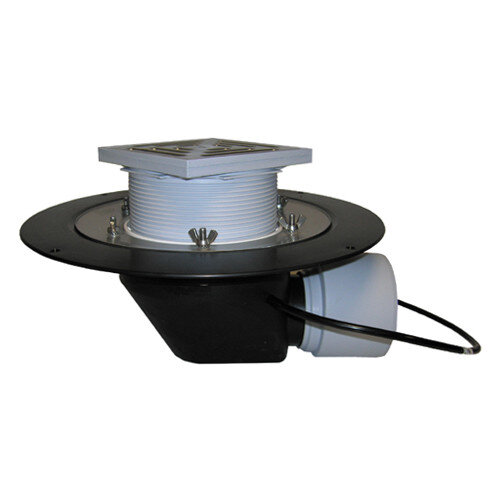 Кровельная воронка HL64.1B DN 75/110 с горизонтальным выпуском с электрообогревом для эксплуатируемой кровли с переходником эксцентрическим