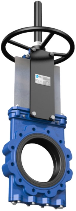 Задвижка шиберная VALSTOK VGL-012-01-HW-NR Ду 200 Ру 10 двусторонняя чугунная межфланцевая штурвал с выдвижным шпинделем