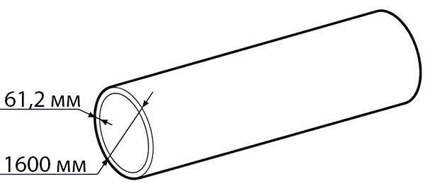 Труба ПНД Мультипайп 1075 1600 мм SDR 26 ПЭ100/ПЭ100RC ГОСТ 18599-2001 для воды 2