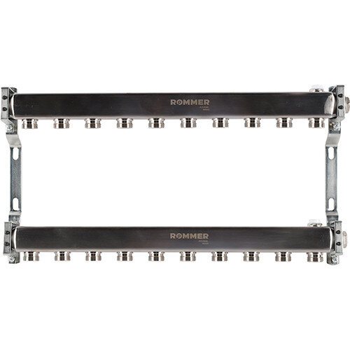 Коллектор ROMMER для радиаторной разводки 10 выходов