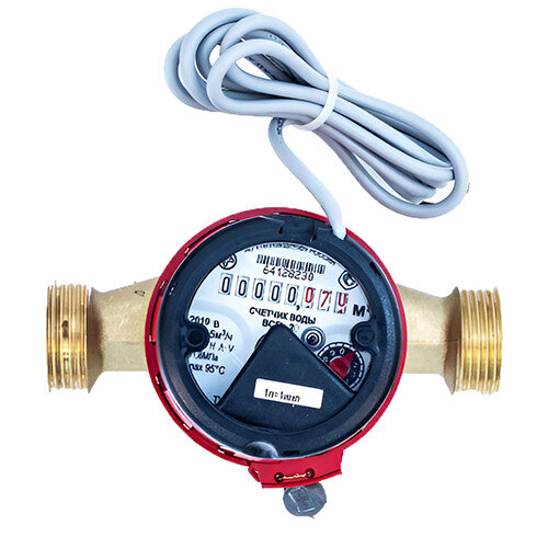 Счетчик для горячей воды Тепловодомер ВСГд-20-02 крыльчатый одноструйный резьбовой с импульсным выходом