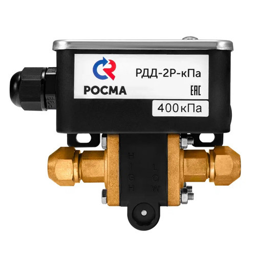 Реле давления дифференциальное на низкие перепады РОСМА РДД-2Р Дкорп=56 мм 10-200 кПа G1/4" УТ-00051115 2