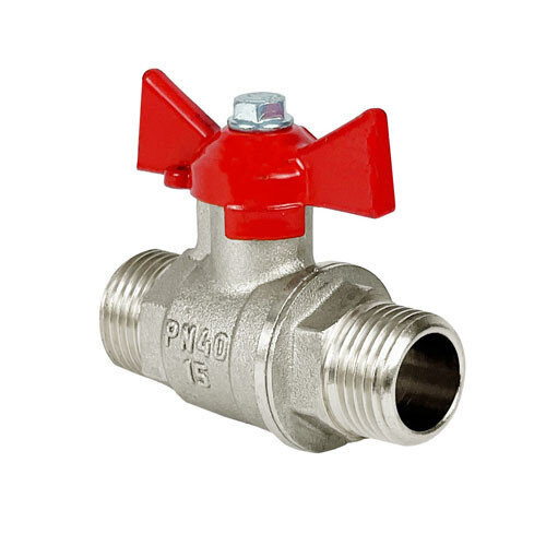 Кран шаровый VALFEX STANDART VF.219 НР 1/2" Ду 15 Ру 16 никелированный латунный