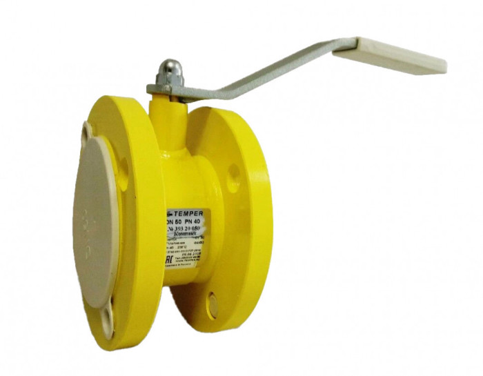 Кран шаровой газовый TEMPER 39366050 КОМПАКТ полнопроходной фланцевый DN 50 PN 40