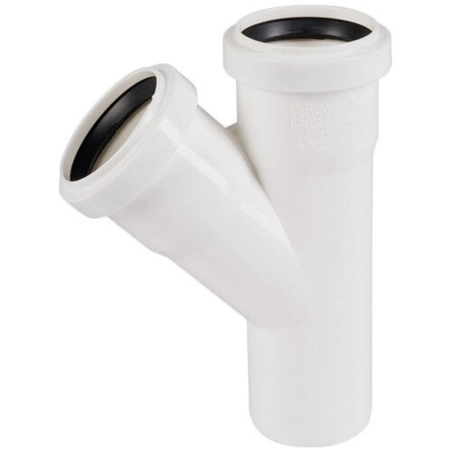 Тройник канализационный PP-H Ostendorf HT HTEA DN 50/50х45° цвет белый