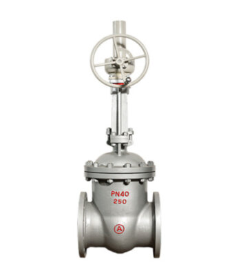 Задвижка 30нж515нж Ду300 Ру 40 нержавеющая с редуктором