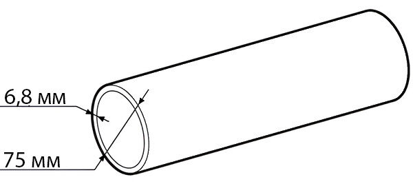 Труба ПНД техническая SDR11 d75х6,8 тип Т