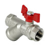 Кран шаровый VALFEX PREMIUM VF.293 ВР 1/2" Ду 15 Ру 25 с фильтром никелированный латунный 1