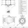 Кран шаровой Ридан RJIP Premium FB/FF/GF DN 200 PN 16 стальной полнопроходный фланцевый с фланцем под привод 2