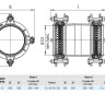 Муфта HAWLE Synoflex 7974 DN 400 (398-442) универсальная фиксирующая 3