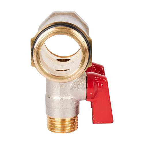 Коллектор распределительный STOUT SMB 6210 2 отвода ВР-НР 1"х1/2" DN 25 PN 10 с шаровыми кранами красная рукоятка уплотнительное кольцо 3