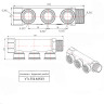 Коллектор распределительный VALTEC VTc.550.N.0503 3 отвода ВР-НР 3/4"x1/2" DN 20 PN 16 без регулировки 5