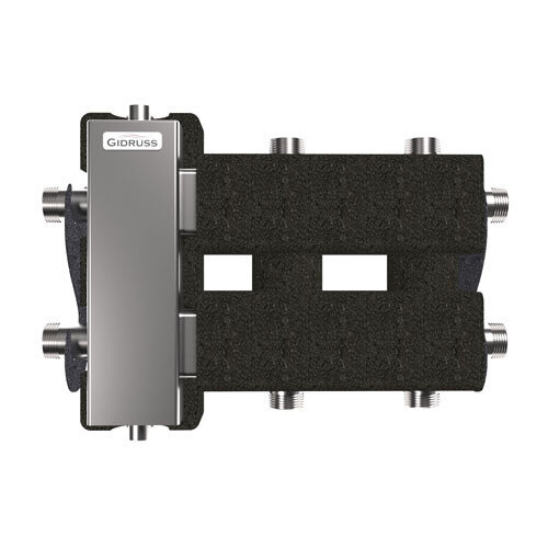 Коллектор распределительный GIDRUSS BMSS-60-3DU.EPP 3-х контурный НР 1" Ду 25 Ру 6 балансировочный в термоизоляции