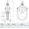 Задвижка HAWLE 4000ELE3 DN 350 мм PN 10 фланцевая клиновая чугунная с переходником для э/привода с обрезиненным клином 4