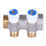 Коллектор распределительный STOUT SMB 6852 2 отвода ВР-НР 1"х1/2" DN 25 PN 10 с запорными клапанами плоское уплотнение 2