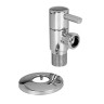 Вентиль запорный VALFEX VF.395 НР 1/2"x3/4" Ду 20 Ру 10 угловой хромированный латунный 1